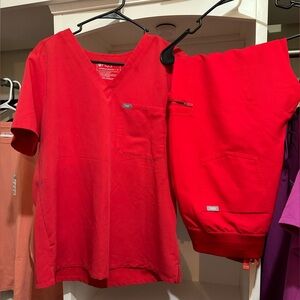 Figs Scrubs. XL Top, Large Bottoms. $70. Worn once.